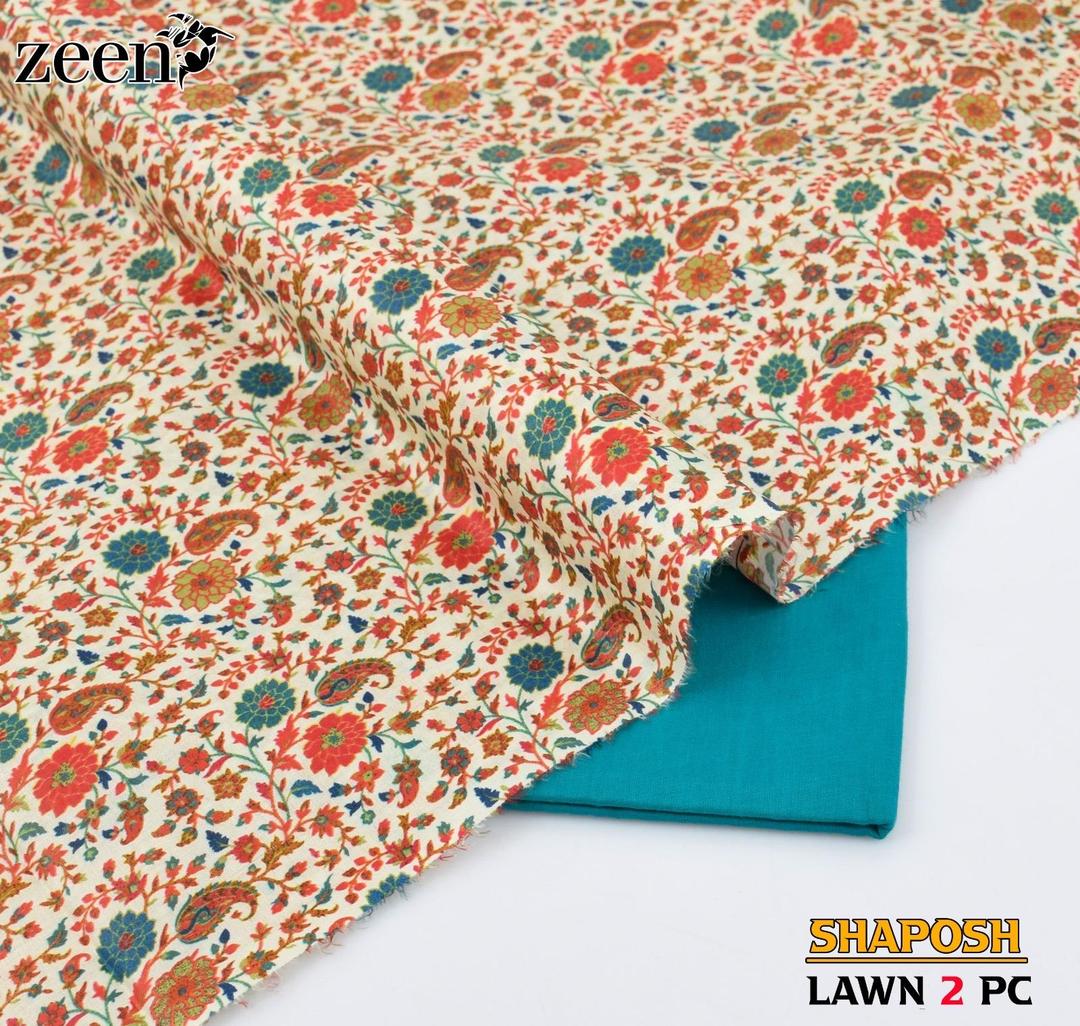 2 Pcs Women's Unstitched Printed Suit