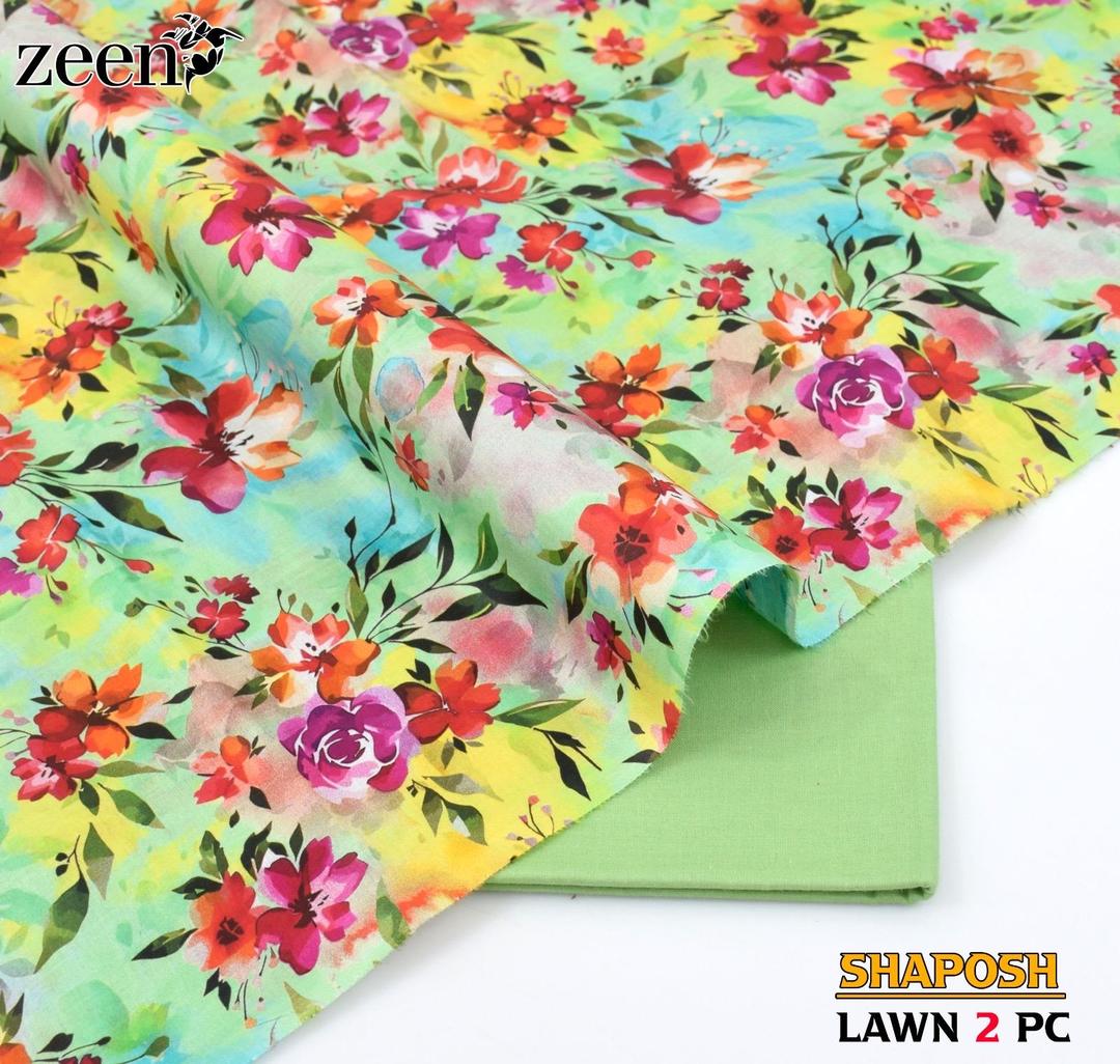 2 Pcs Women's Unstitched Printed Suit