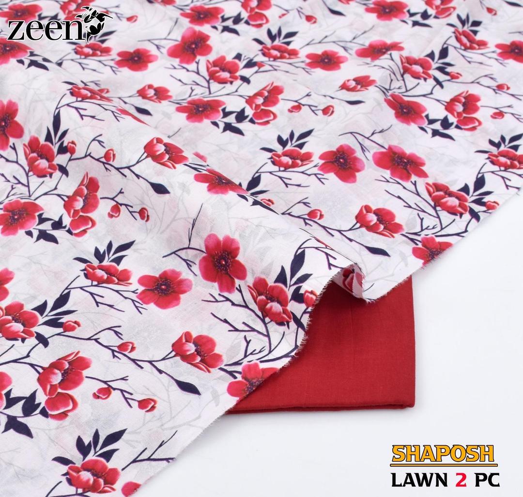 2 Pcs Women's Unstitched Printed Suit