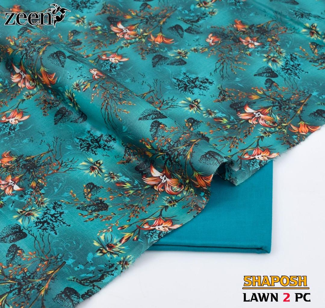 2 Pcs Women's Unstitched Printed Suit