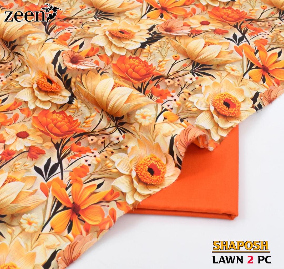 2 Pcs Women's Unstitched Printed Suit