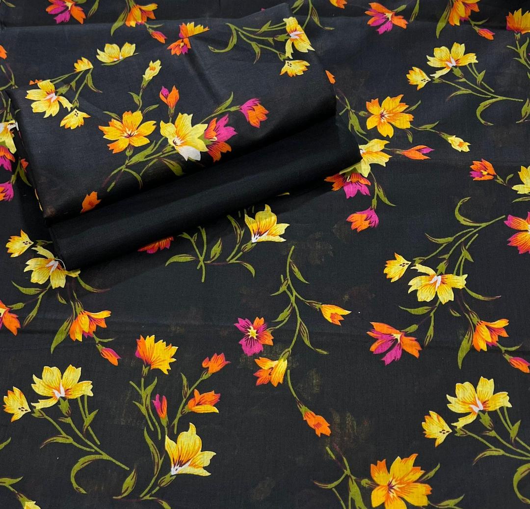 2 Pcs Women's Unstitched Printed Suit