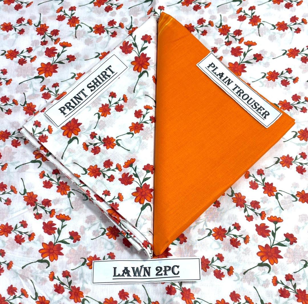 2 Pcs Women's Unstitched Printed Suit