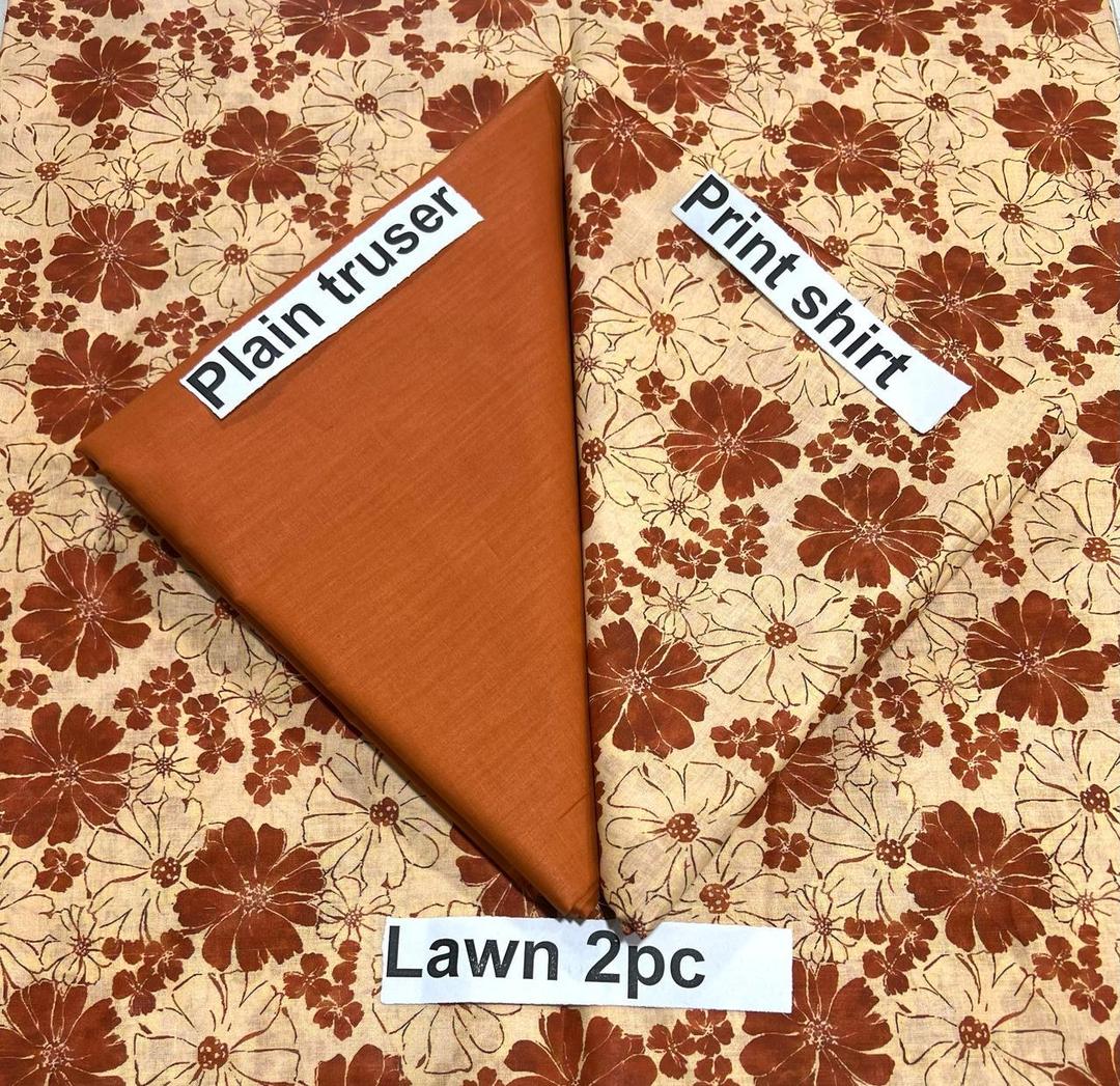 2 Pcs Women's Unstitched Printed Suit