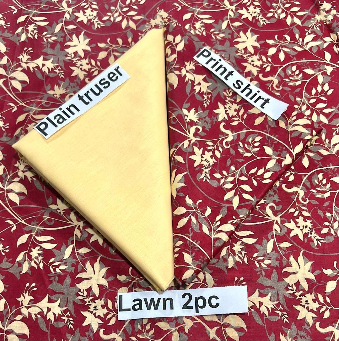 2 Pcs Women's Unstitched Printed Suit