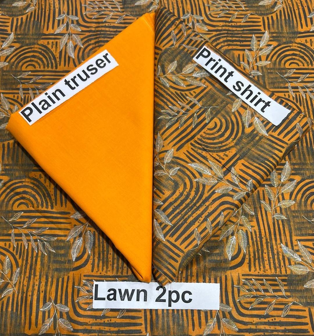 2 Pcs Women's Unstitched Printed Suit