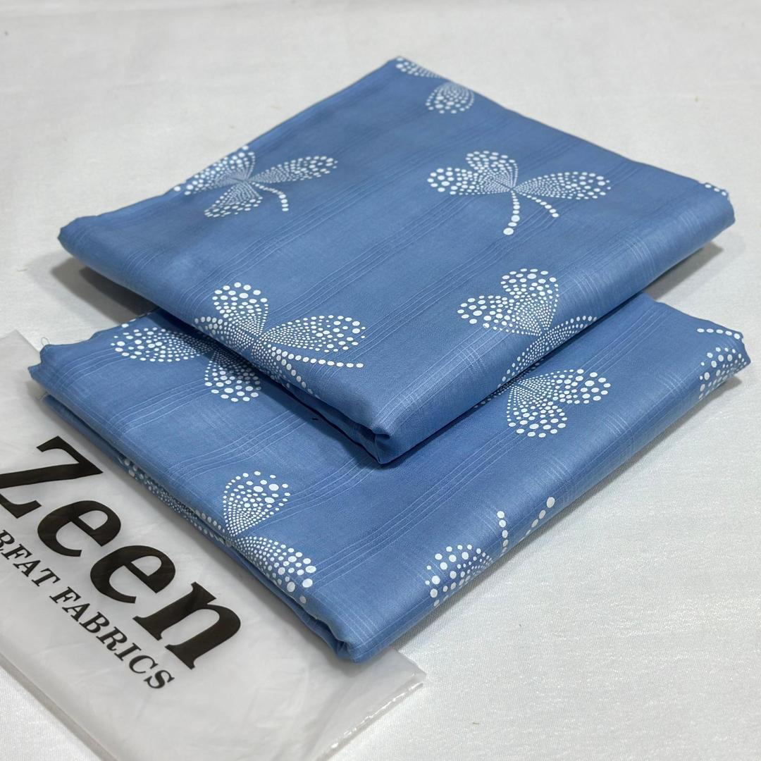 2 Pcs Women's Unstitched Printed Suit