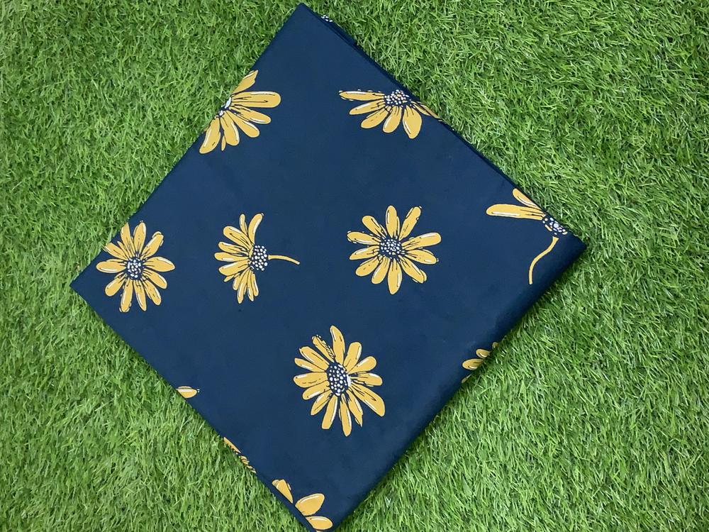 2 Pcs Women's Unstitched Lawn Printed Suit