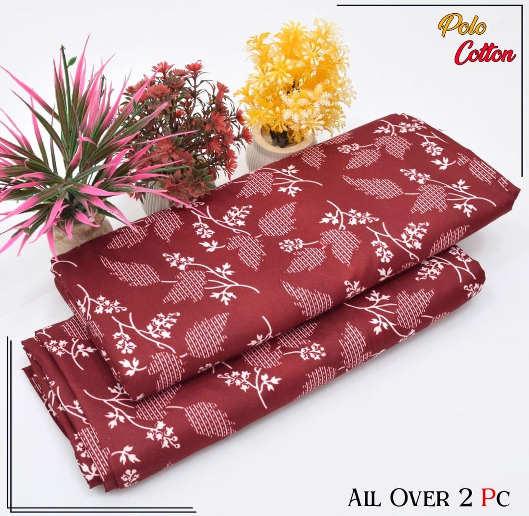 2 Pcs Women's Unstitched Printed Suit