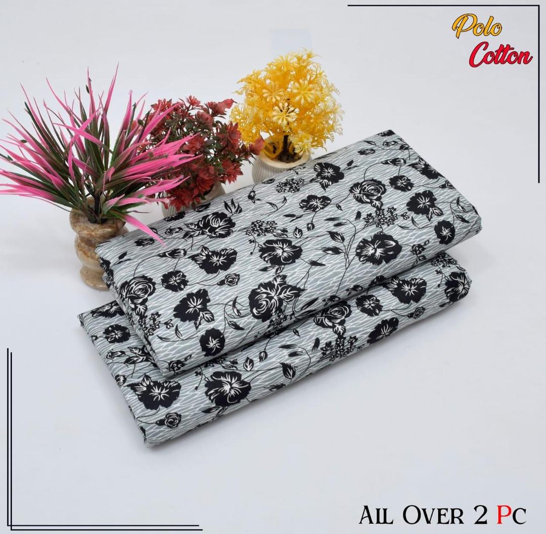 2 Pcs Women's Unstitched Printed Suit