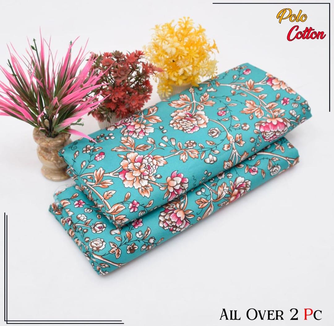 2 Pcs Women's Unstitched Printed Suit