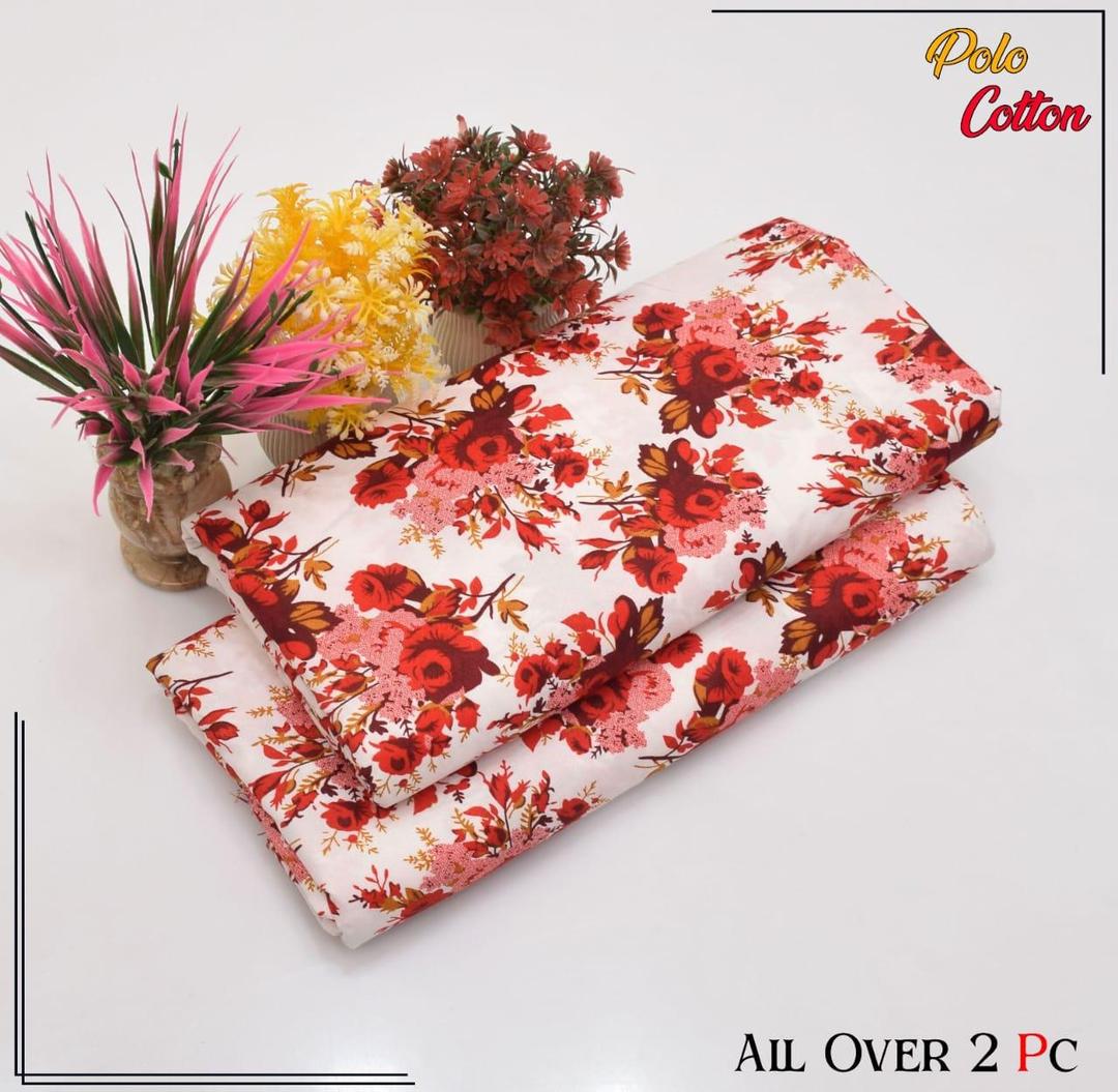 2 Pcs Women's Unstitched Printed Suit