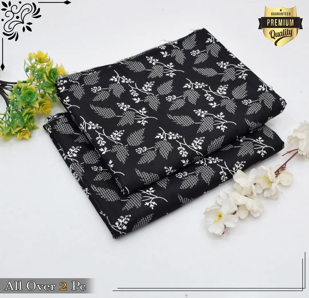 2 Pcs Women's Unstitched Printed Suit