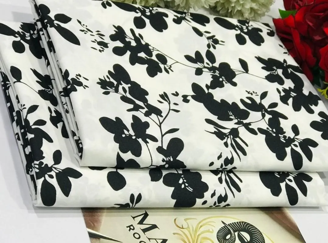 2 Pcs Women's Unstitched Printed Suit