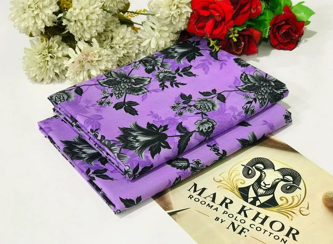 2 Pcs Women's Unstitched Printed Suit