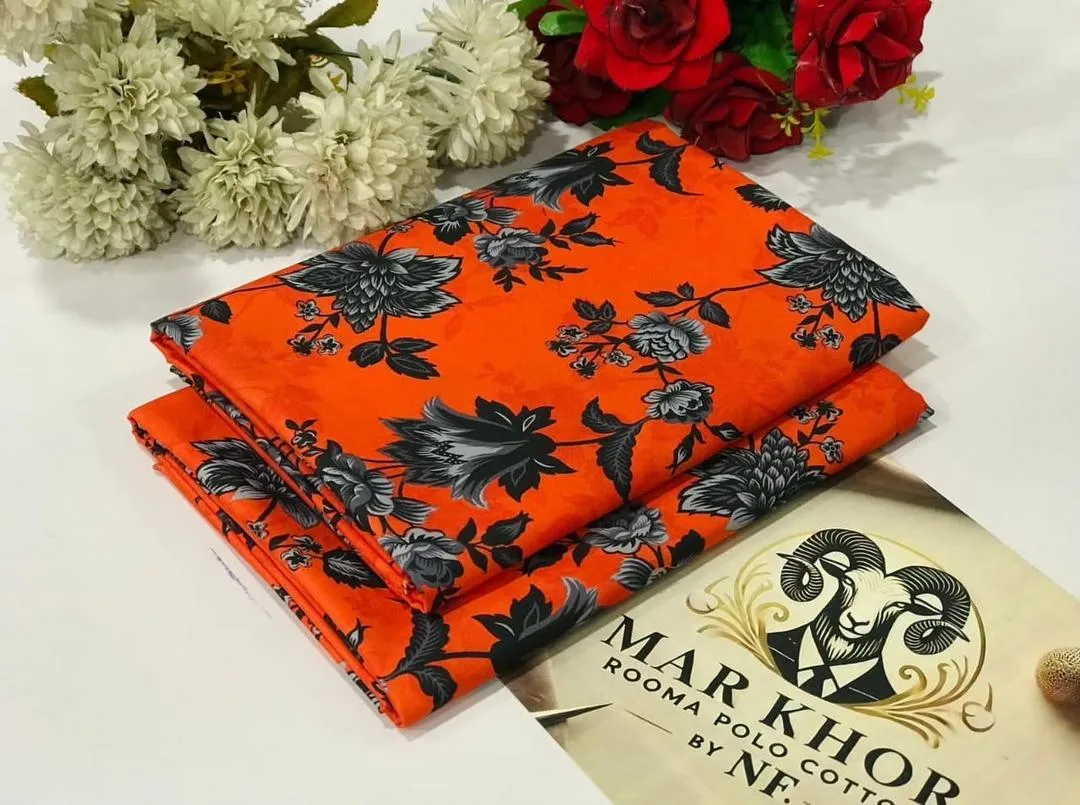 2 Pcs Women's Unstitched Printed Suit