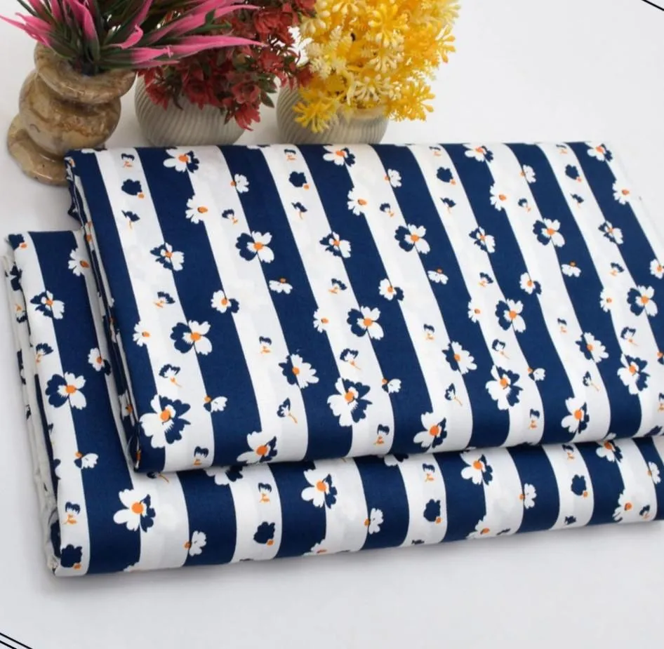 2 Pcs Women's Unstitched Printed Suit