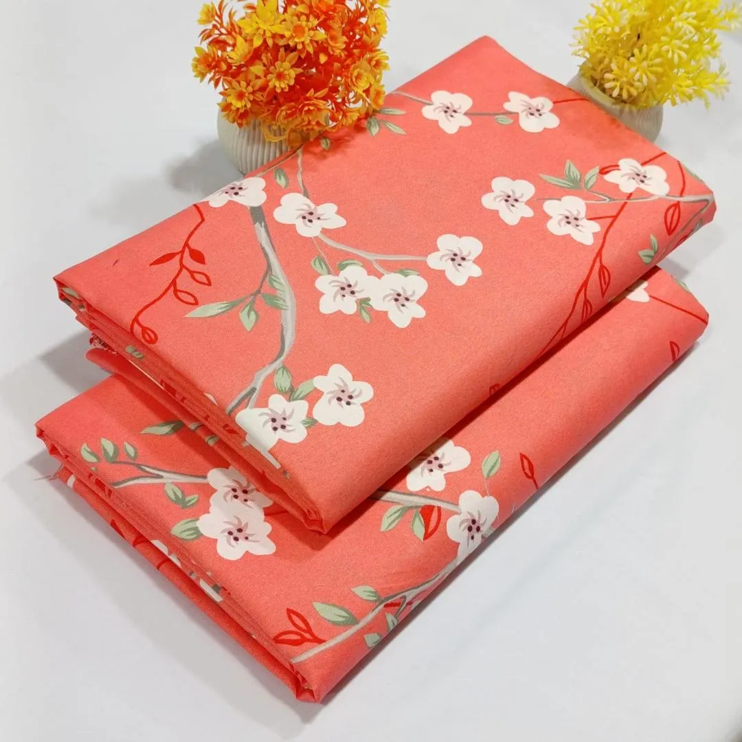 2 Pcs Women's Unstitched Printed Suit