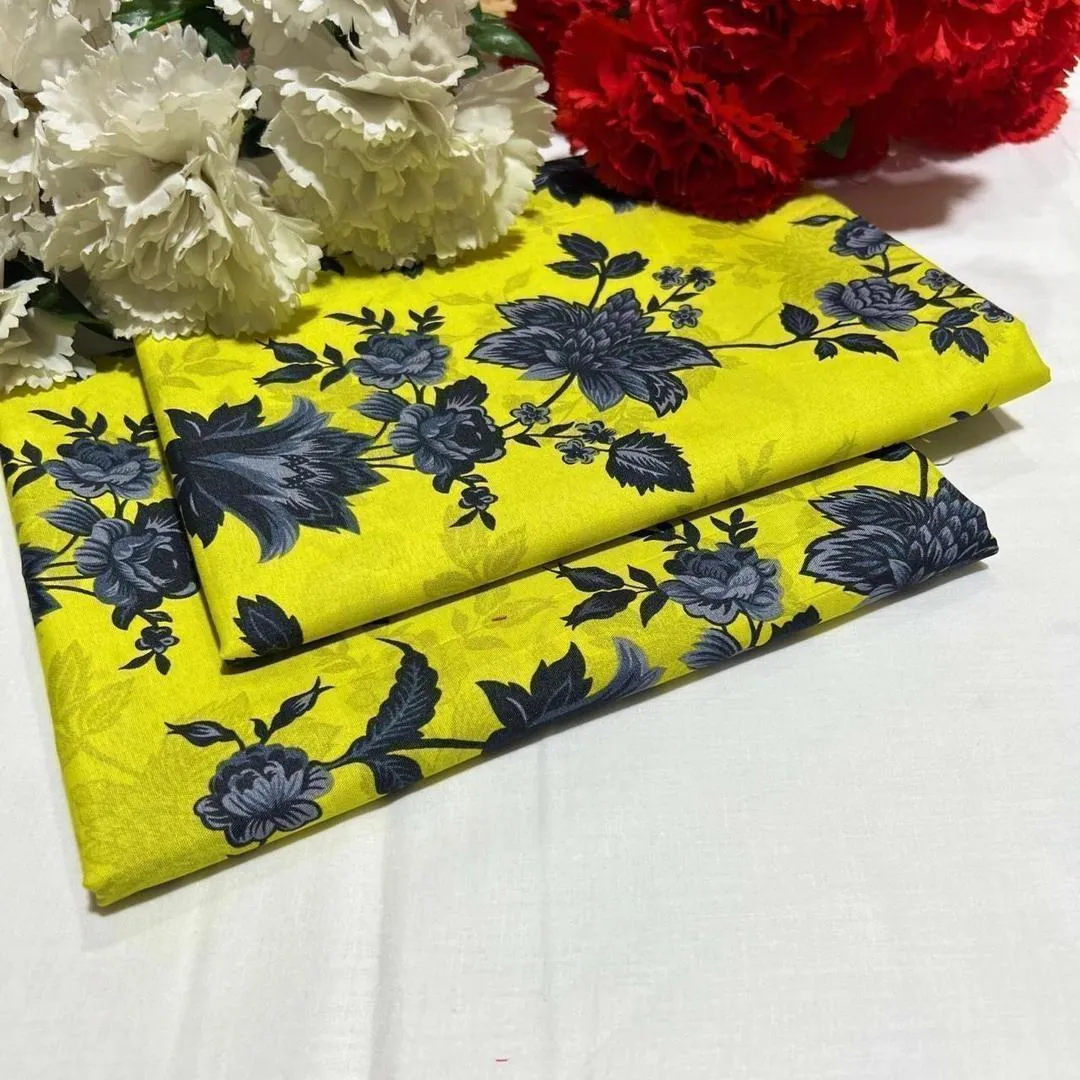 2 Pcs Women's Unstitched Printed Suit