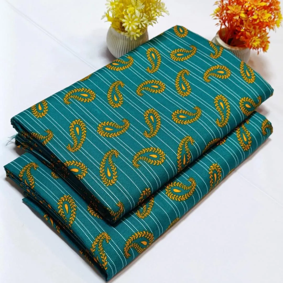 2 Pcs Women's Unstitched Printed Suit