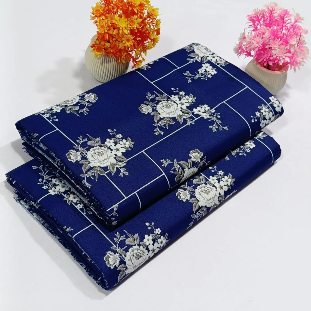 2 Pcs Women's Unstitched Printed Suit