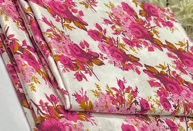 2 Pcs Women's Unstitched Printed Suit