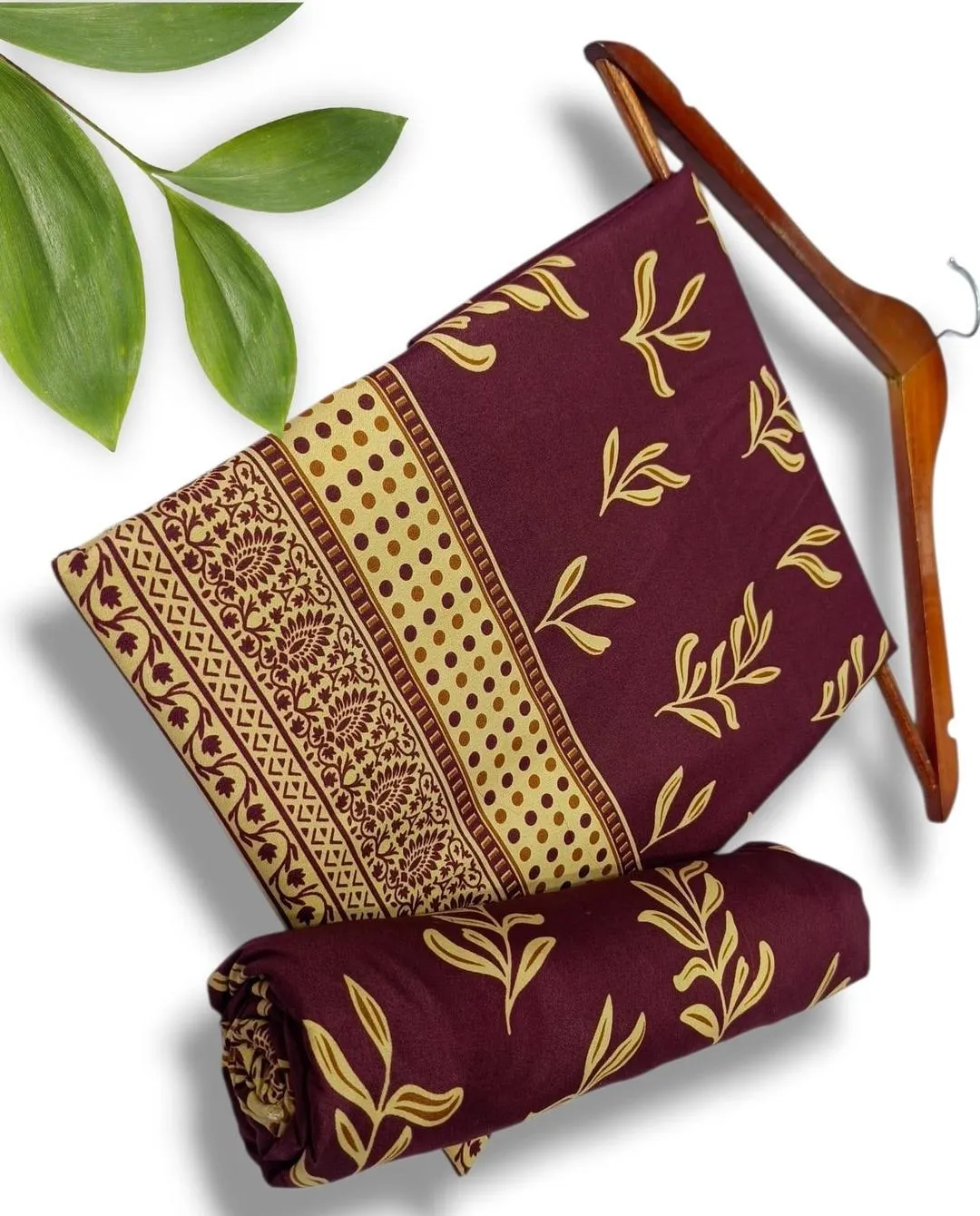 2 Pcs Women's Unstitched Printed Suit