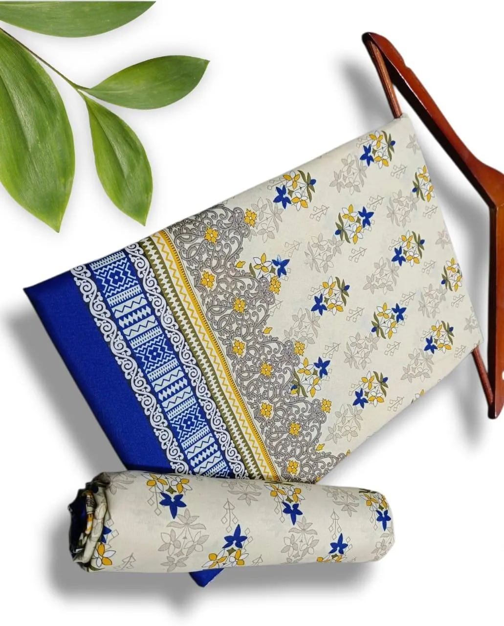 2 Pcs Women's Unstitched Printed Suit