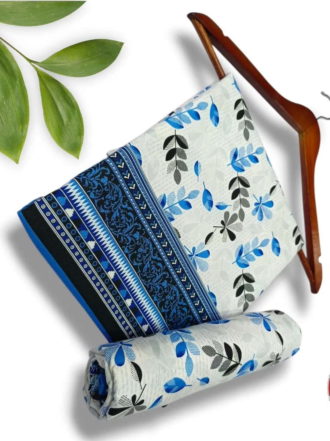 2 Pcs Women's Unstitched Printed Suit