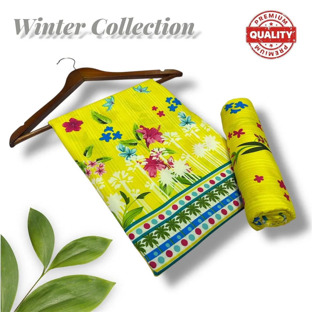 2 Pcs Women's Unstitched Printed Suit