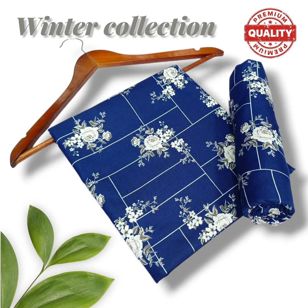 2 Pcs Women's Unstitched Printed Suit