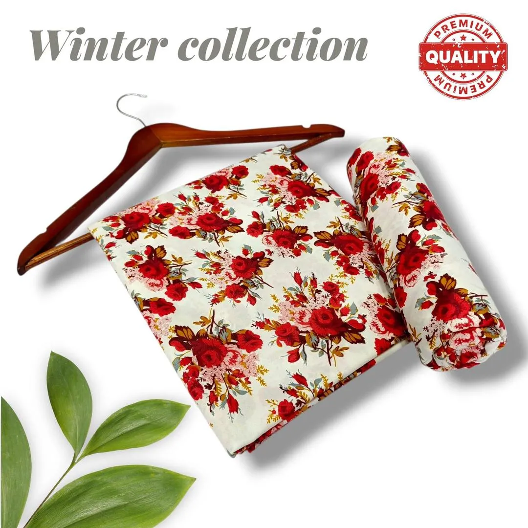 2 Pcs Women's Unstitched Printed Suit