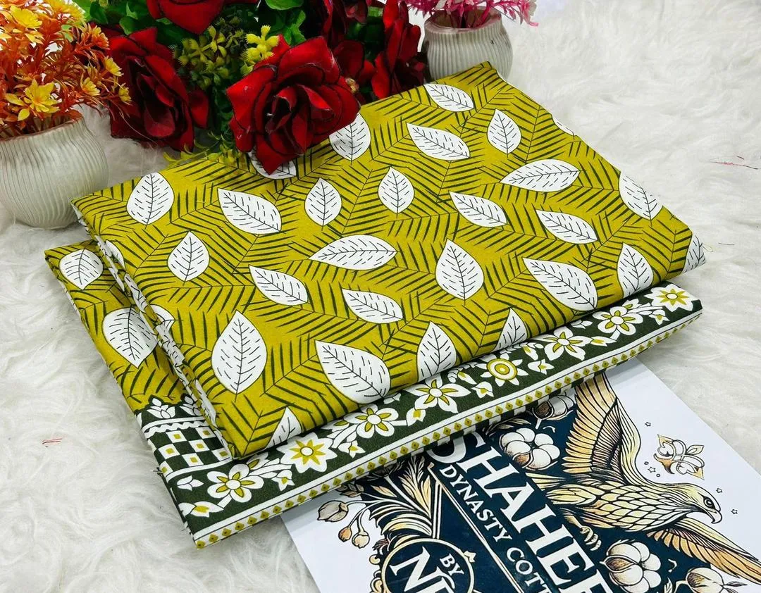 2 Pcs Women's Unstitched Printed Suit