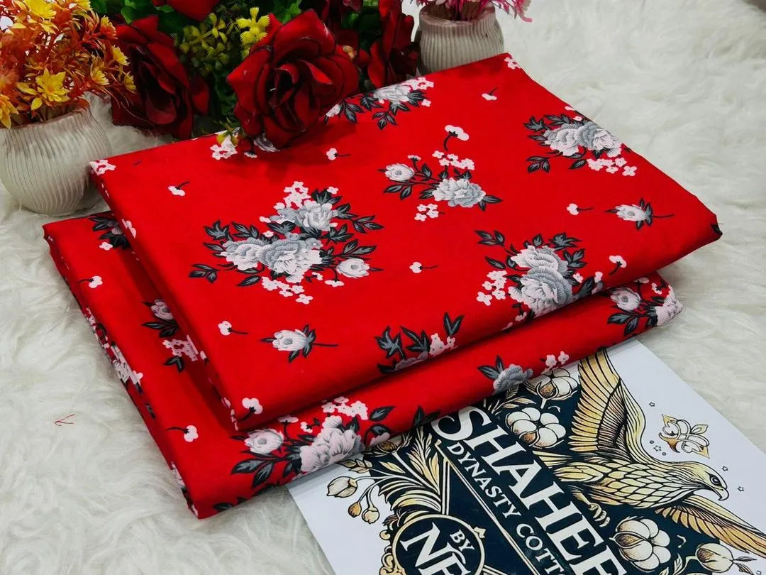 2 Pcs Women's Unstitched Printed Suit