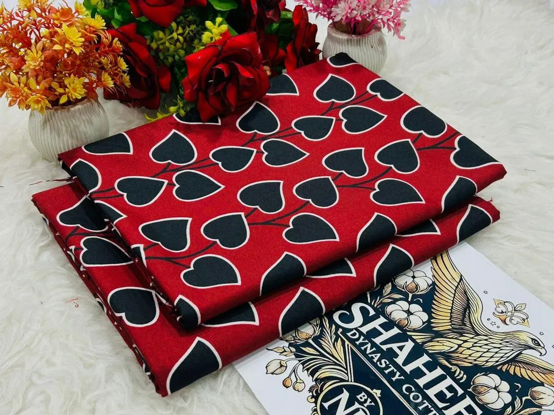 2 Pcs Women's Unstitched Printed Suit