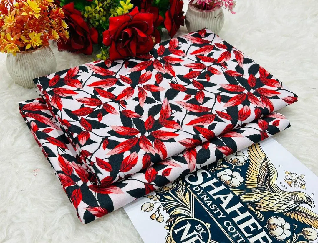 2 Pcs Women's Unstitched Printed Suit