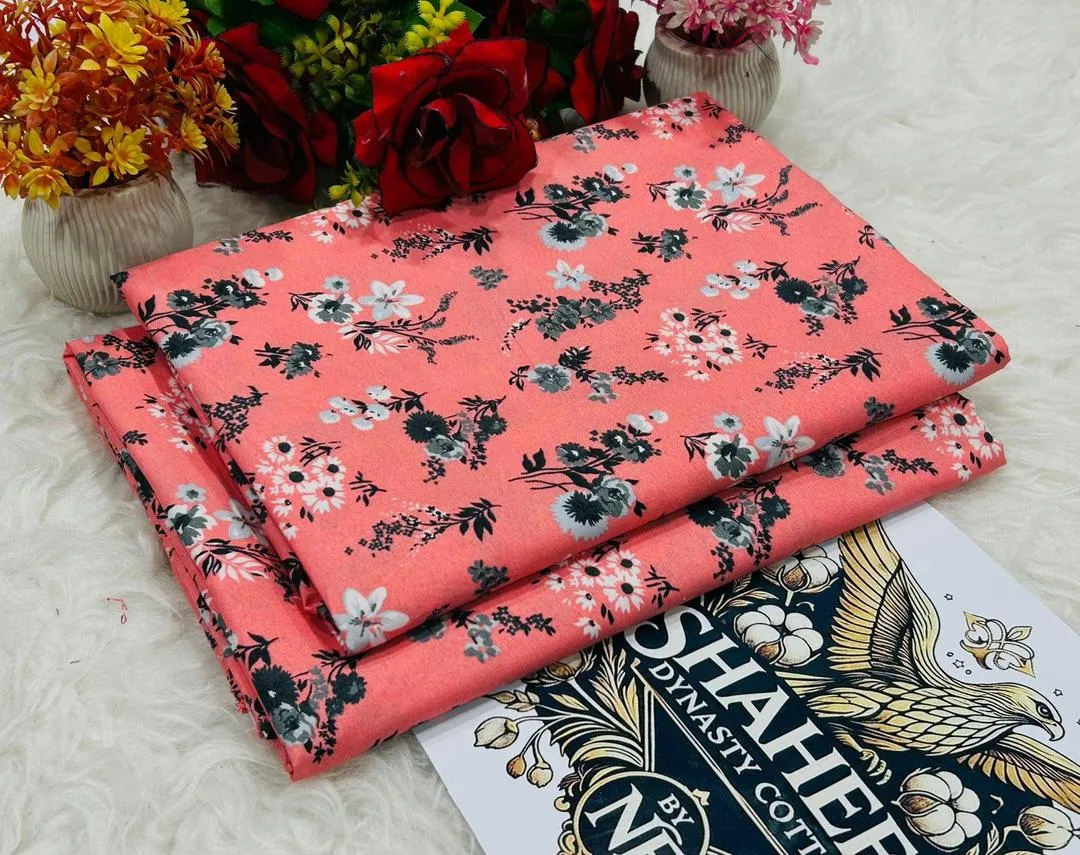 2 Pcs Women's Unstitched Printed Suit