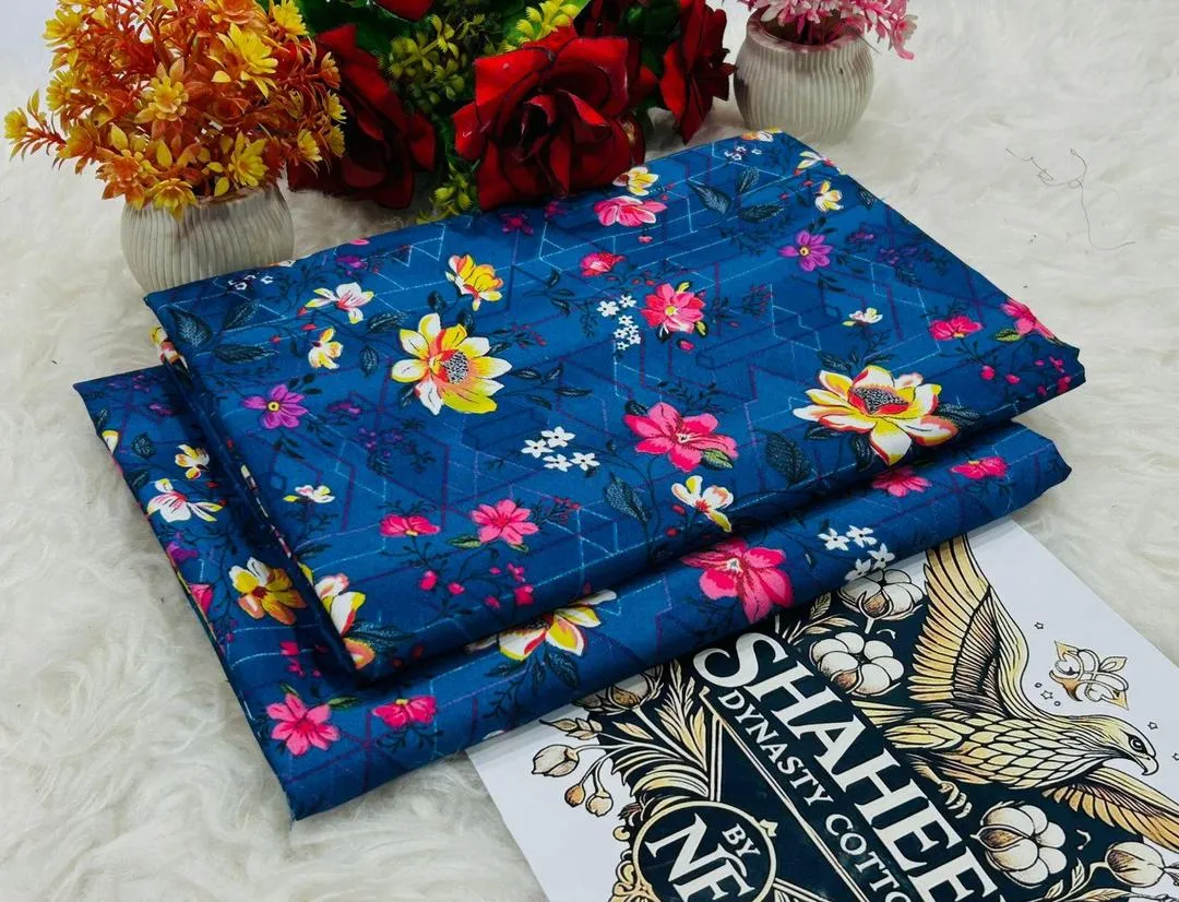 2 Pcs Women's Unstitched Printed Suit