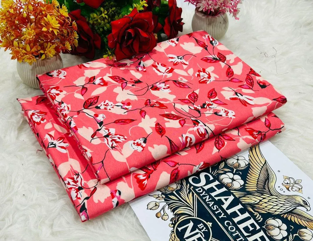 2 Pcs Women's Unstitched Printed Suit