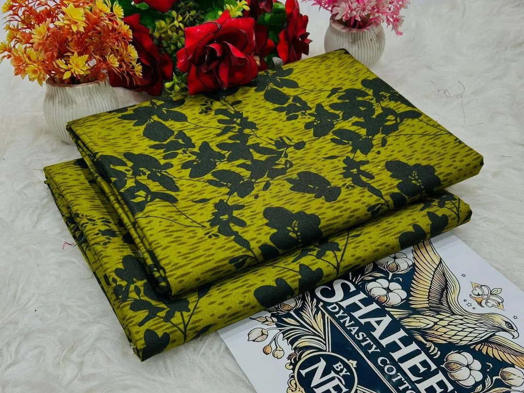 2 Pcs Women's Unstitched Printed Suit