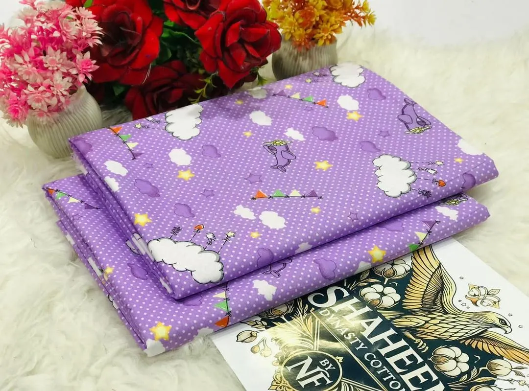 2 Pcs Women's Unstitched Printed Suit