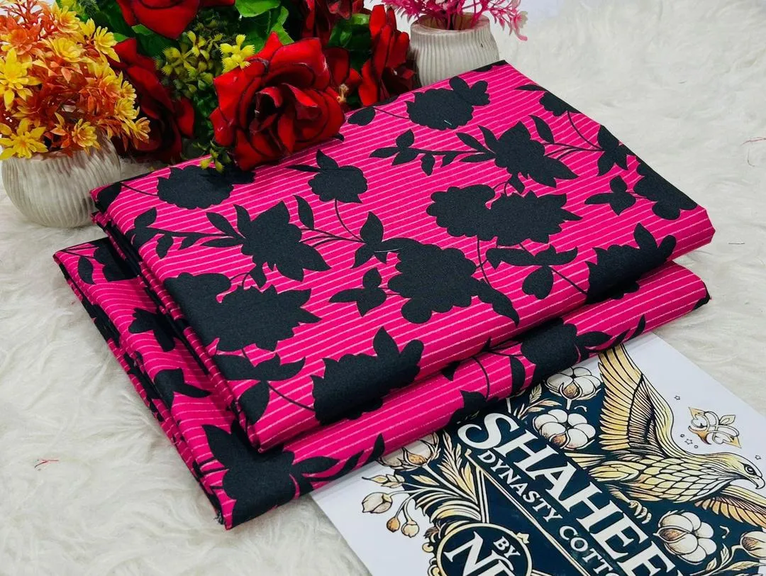 2 Pcs Women's Unstitched Printed Suit