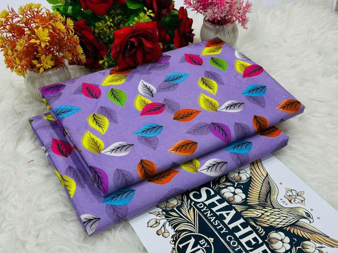 2 Pcs Women's Unstitched Printed Suit