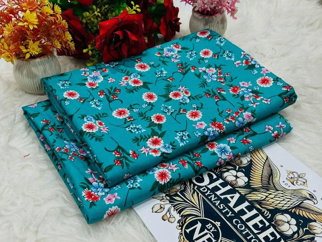 2 Pcs Women's Unstitched Printed Suit