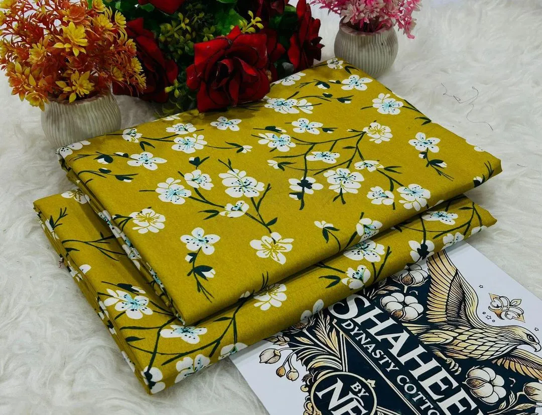 2 Pcs Women's Unstitched Printed Suit