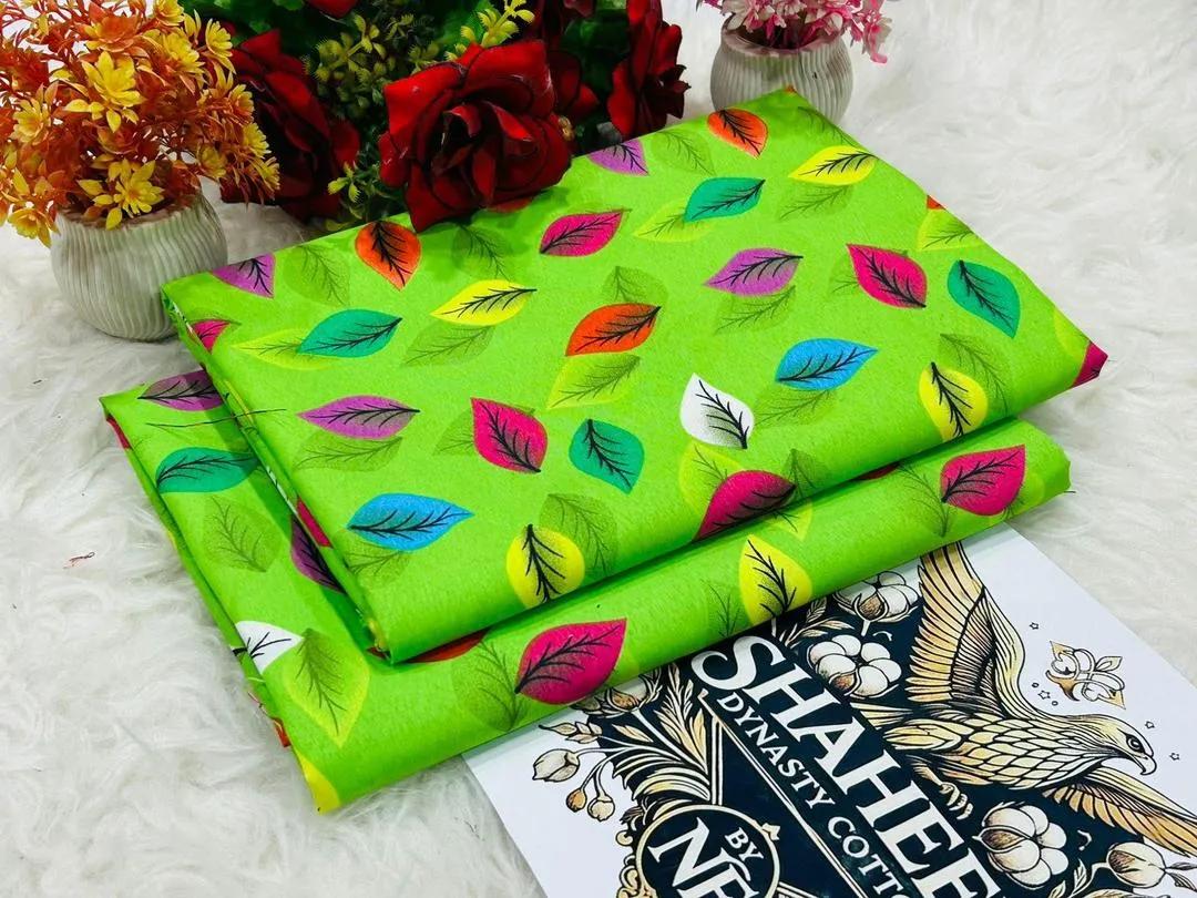 2 Pcs Women's Unstitched Printed Suit