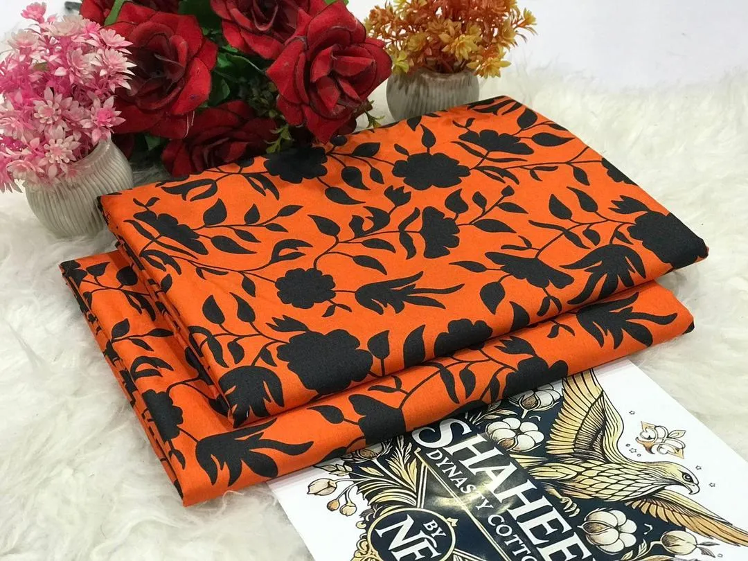 2 Pcs Women's Unstitched Printed Suit