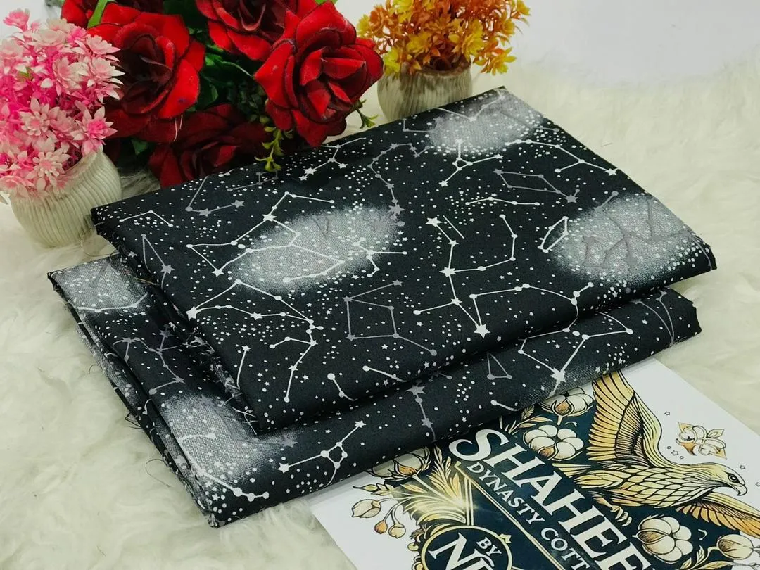 2 Pcs Women's Unstitched Printed Suit