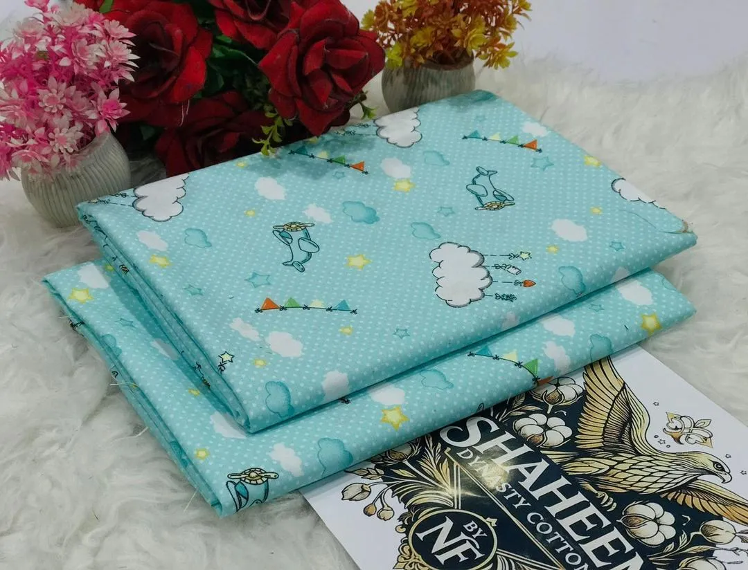 2 Pcs Women's Unstitched Printed Suit