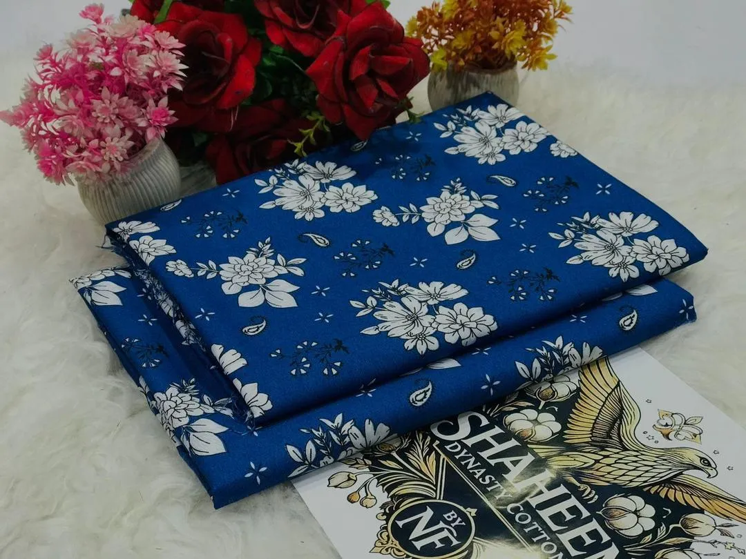 2 Pcs Women's Unstitched Printed Suit